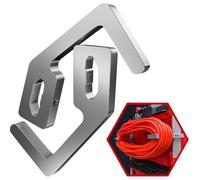 Support de rallonge pour boîte à outils en aluminium compatible avec tuyaux, fils, courroies, cordes, 85 x 27 x 60 mm, argenté