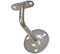 Support de rampe coudé sur platine ronde à visser - inox MASSARD