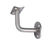 Support de rampe d'escalier pour montage mural, support de bannière en acier inoxydable 60 mm x 60 mm/60 mm x 80 mm, finition argentée, compatible avec les garde-corps en chêne et pin (60 x 60 mm)