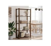 vidaXL Étagère de rangement 5 niveaux – Organisateur cuisine/buanderie/bureau – Marron bois de pin