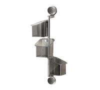 Support De Rangement À Ventouse - Conteneur Organisateur De Douche, Boîte De Drainage Rotative, Support Mural | Système D'organisation De Cuisine De Salle De Bain, Configuration De Rangement D'accesso