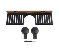 Support de rangement à ventouse en noyer pour salle de bain et cuisine, pas de perçage nécessaire, cadre en alliage d'aluminium avec large rainure en forme de U pour un drainage efficace