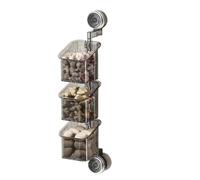 Support de rangement à ventouse - Étagère murale rotative sans perçage | Étagères de cuisine Récipient d'aspiration avec drain | Organisateur peu encombrant pour éponge à brosse à ail, oignon