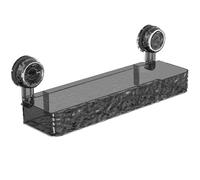 Support de rangement à ventouse ondulée, ensemble de plateaux pour patients, étagère de douche, sans perçage, organiseurs muraux en acrylique (gris, droit)