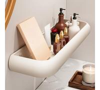 Support de rangement adhésif en aluminium pour douche, cosmétiques, fournitures de cuisine et accessoires de bar avec bande porteuse (F)