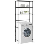 Support de rangement au dessus lave linge 3 niveaux 69x28x169cm Noir