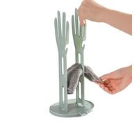 Support de rangement central - Étagère de séchage pour serviettes de cuisine, rangement de à ventouse - Bol peu encombrant - Porte-gants, fonction de drainage pour moufles - Organiseur