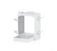 Support de rangement compact pour console Nintendo Switch 2 avec capacité de 10 jeux et structure en ABS pour une occupation minimale du bureau (blanc)