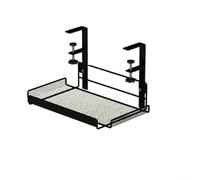 Support de rangement compact sous table pour câbles - Design robuste pour gérer les fils sans perçage ni outils (Blanc-L)