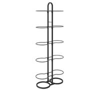 Support de rangement de balles de sport Double face, présentoir Vertical robuste for le basket-ball, le Football, la maison, le bureau et la salle de sport(Black,5 tier)