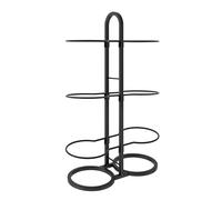 Support de rangement de balles de sport Double face, présentoir Vertical robuste for le basket-ball, le Football, la maison, le bureau et la salle de sport(Black,3 tier)