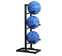 Support de rangement de basket-ball au sol, support d'organisateur de ballon vertical en métal noir, présentoir de volley-ball de football pour la maison/chambre d'enfant/garage (taille : 3