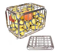 Support de rangement de basket-ball en acier inoxydable, chariot pliable avec roulettes, support de ballon de sport durable pour salle de sport et fitness - Chariot de basket-ball robuste