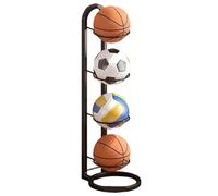 Support de rangement de basket-ball - Support de balle à plusieurs niveaux pour la salle de sport à domicile et le garage | Support vertical autonome pour équipement d'exercice, organisateur