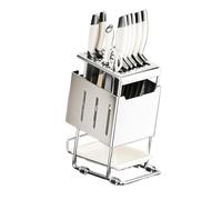 Support de rangement de cuisine multifonctionnel, support à couteaux de comptoir de cuisine, adapté au stockage de camping-car de petite cuisine d'appartement(Metallic)