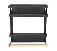 Support de rangement de cuisine suspendu SustVita conçu comme un organisateur de réfrigérateur pliable pour une fixation magnétique aux surfaces métalliques domestiques pour (Noire)
