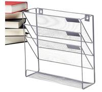 Support De Rangement De Fichiers - Support De Dossier Mural À 4 Niveaux, Trieur De Papier en Maille Métallique, Plateau De Stockage De Courrier Et De Documents, Organisateur De Bureau Suspendu Vertica