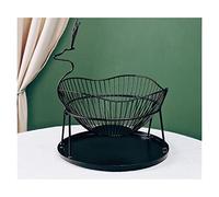 Support de rangement décoratif for bols à fruits, support à fruits, présentoir for panier de fruits et légumes, comptoir de cuisine, salon, bureau, ornement (couleur : doré)(Black)