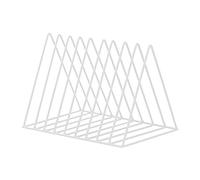 Support De Rangement Disque Vinyle, Porte Journaux Magazines Livres En Métal, étagère de Rangement Multifonction, Porte Revues pour Livres et Documents dans Études, Chambres et Bureaux (White)