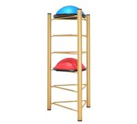 Support de rangement doré à 6 couches pour balles d'exercice - Demi-balles d'équilibre de yoga pour la maison, la salle de sport, les boules de bowling de 0,7 m à 1,9 m de haut