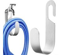 Support de rangement en acier inoxydable pour tuyau d'eau monté sur robinet - Organise les tuyaux de lavage de jardin et de voiture - Empêche les nœuds et économise de l'espace