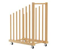Support de rangement en bois de hêtre pour économiser de l'espace | Étagère de rangement sur toile pour œuvres d'art, affiches, fournitures de studio, bureau, papier, artisanat, enfants, école