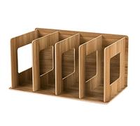 Support de rangement en bois pour CD - DVD - Livres - FOKOM , nature, 30.5 x 15 x 17cm