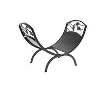 Support de Rangement en Fer pour Bois de Chauffage pour cheminée de Salon, Support en Bois avec Panier à Magazines Pliable, organisez et décorez Votre Espace avec Style