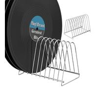 Support de rangement en métal pour disques - Multifonction - Trieur de fichiers de bureau - Triangle vertical pour salon, chambre à coucher