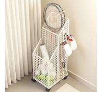 Support de rangement en métal robuste pour raquette de badminton avec roulettes, support de présentation pour raquette de gym, tennis, stade, école