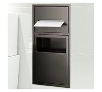 Support de rangement encastré en acier inoxydable pour papier toilette et poubelle de salle de bain - Alcôve intégrée pour articles de toilette dans la cuisine, le salon, la chambre à coucher, l'hôtel