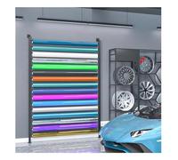 Support de rangement extensible en vinyle pour rouleau de rouleau, organiseur mural avec design modulaire et tige de suspension réglable pour atelier