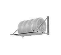 VEVOR Support de Rangement pour Pneus Mural Pliable, Rack à Pneus Réglable 81-122 cm, Étagère de Stockage de Pneus en Acier Q235, pour Pneus Standard R14-R20, Charge Max. 136 kg, pour Garage Atelier