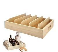 Support De Rangement For Couvercle Casserole En Bois Massif, Plateau Cuisine À Séparateur Amovible, Tri D'articles Divers Ménagers Multi-grilles