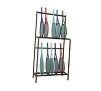 Support de Rangement for Raquettes de Tennis, présentoir à Deux Niveaux for Raquettes de Badminton, idéal for Les Courts de Tennis, Les salles de Sport, Les écoles, Les garages et la Maison.(Black)