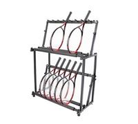 Support De Rangement for Raquettes De Tennis sur Pied, en Acier Robuste, Réglable en Hauteur, Chariot De Rangement for Raquettes De Tennis