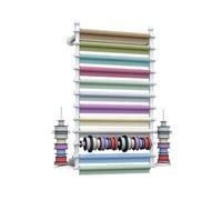 Support De Rangement for Rouleaux De Tissu Commercial, Grand Présentoir for Tissus Textiles avec Tige De Suspension Amovible, for Rouleaux De Vinyle/Rouleaux De Cuir/(White,100x20x120cm)