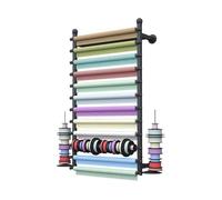 Support De Rangement for Rouleaux De Tissu De Grande Taille, avec Tige De Suspension Amovible, for Rouleaux De Vinyle/Cuir/Rideau/Papier Peint(Black,100x20x120cm)