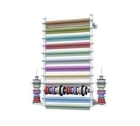 Support De Rangement for Rouleaux De Tissu De Grande Taille, avec Tige De Suspension Amovible, for Rouleaux De Vinyle/Cuir/Rideau/Papier Peint(White,100x20x120cm)