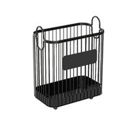 Support De Rangement For Tapis Yoga Avec Roulettes, Chariot For Équipement Gym À Domicile, En Métal Grande Capacité, Charge 100 Kg For Haltères, Kettlebells, Rouleaux Mousse(Black,58.5x51x32cm)