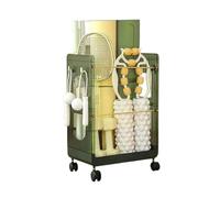 Support De Rangement For Tapis Yoga Avec Roulettes, Organisateur For Équipement D'entraînement Gymnastique, 4 Crochets Et Barre Transversale, Capacité Charge 30 Kg(Green)