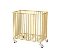 Support De Rangement For Tapis Yoga, For Équipement D'entraînement Roulant En Métal, Chariot Au Sol Avec Poignées, Capacité Charge 50 Kg For Salle Sport À Domicile, Club Fitness(Gold,49x25x40cm)