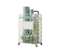 Support De Rangement For Tapis Yoga Sur Pied, Organisateur For Équipement D'entraînement Gymnastique, Avec Roues Verrouillables À 360°, Capacité Charge 100 Kg(White,66x50x30cm)