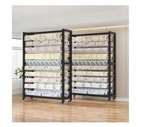 Support de rangement mobile pour rouleau d'échantillons de tissu commercial - Barre de suspension réglable - Changement de couleur pour voiture (10 tiges, largeur : 150 cm)