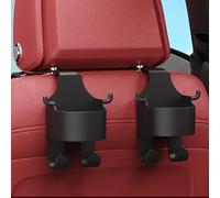 Support de rangement multifonctionnel pour voiture avec crochets, porte-gobelet et boîte de rangement, matériau PP Durable et robuste, adapté au dossier de siège, 1/2