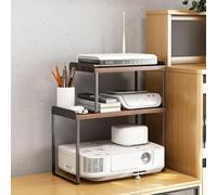 Support de Rangement multimédia AV, étagère pour Lecteur CD-DVD, Chaine Hifi Support Multimédia, étagère d'armoire de tour multimédia for consoles de jeux(40.5*19.2*18cm/15.9*7.6*7.1in)