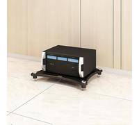 Support de rangement multimédia mobile avec étagère - Assemblage facile - Organiseur peu encombrant pour salon, configuration de jeu, studio d'enregistrement à domicile, design moderne, solution de