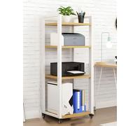 Support de rangement multimédia robuste avec roulettes - Design moderne pour l'organisation audio et DVD domestique, multifonction et durable