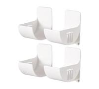 Support de Rangement Mural en Aluminium - 4 Supports de Rangement, Support de Cuisine adhésif, Gain de Place dans l'armoire, Solution pour Femme au Foyer, Accessoire de Salle à Manger | Côté Pratique