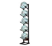 Support de rangement mural en métal pour basket-ball, volley-ball, football avec 4 coussinets de pieds, durable 26 x 23 x 110 cm